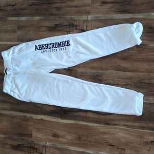 Abercrombie white sweatpants xs